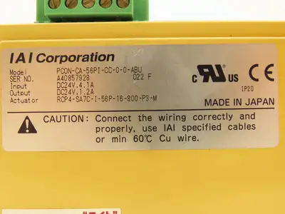 IAI PCON-CA-56PI-CC-0-0-ABU ROBO Cylinder Position Controller PowerCON 150 24VDC