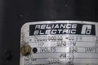RELIANCE ELECTRIC T56H1042AA-UU DUTY POWER MOTOR 3/4 HP STOCK #M-52