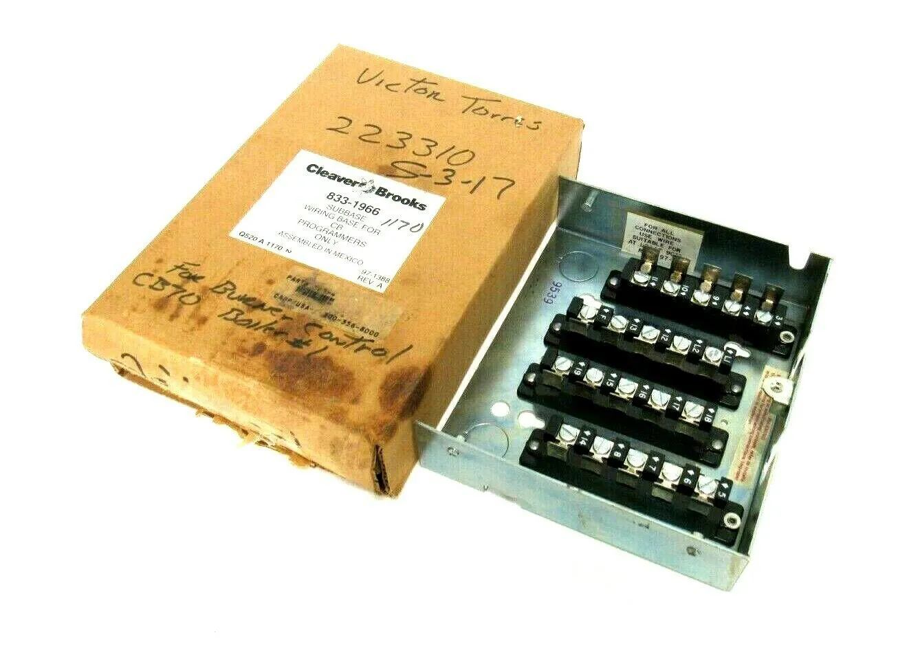 NEW CLEAVER BROOKS 833-1966 MODULE SUBBASE 8331966