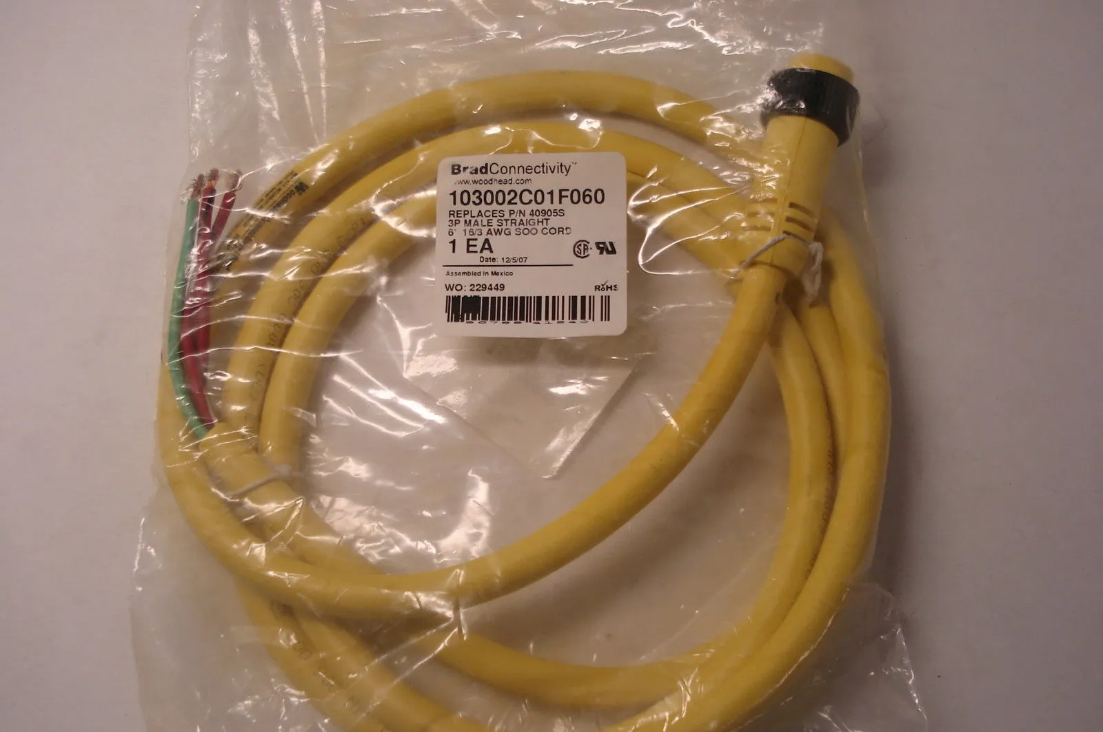 NEW BRAD HARRISON 103002C01F060 CABLE