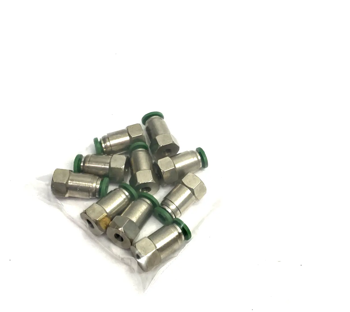 USED CLIPPARD PUSH-QUICK FITTING 5/32" OD TUBE, 10-32" THREAD