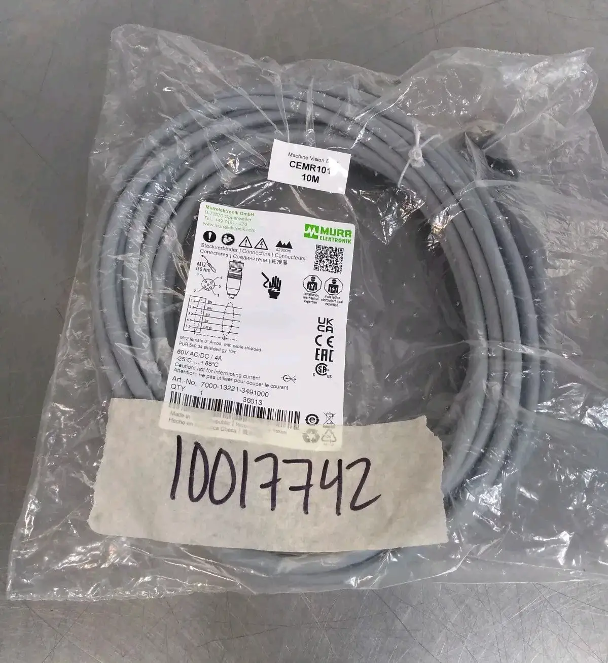 MURR ELEKTRONIK 7000-13221-3491000 Female Conductor Cable Assy Loc5E20