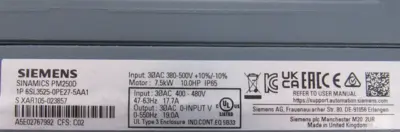 NEW SIEMENS 6SL3525-0PE27-5AA1 FREQUENCY CONVERTER 6SL35250PE275AA1