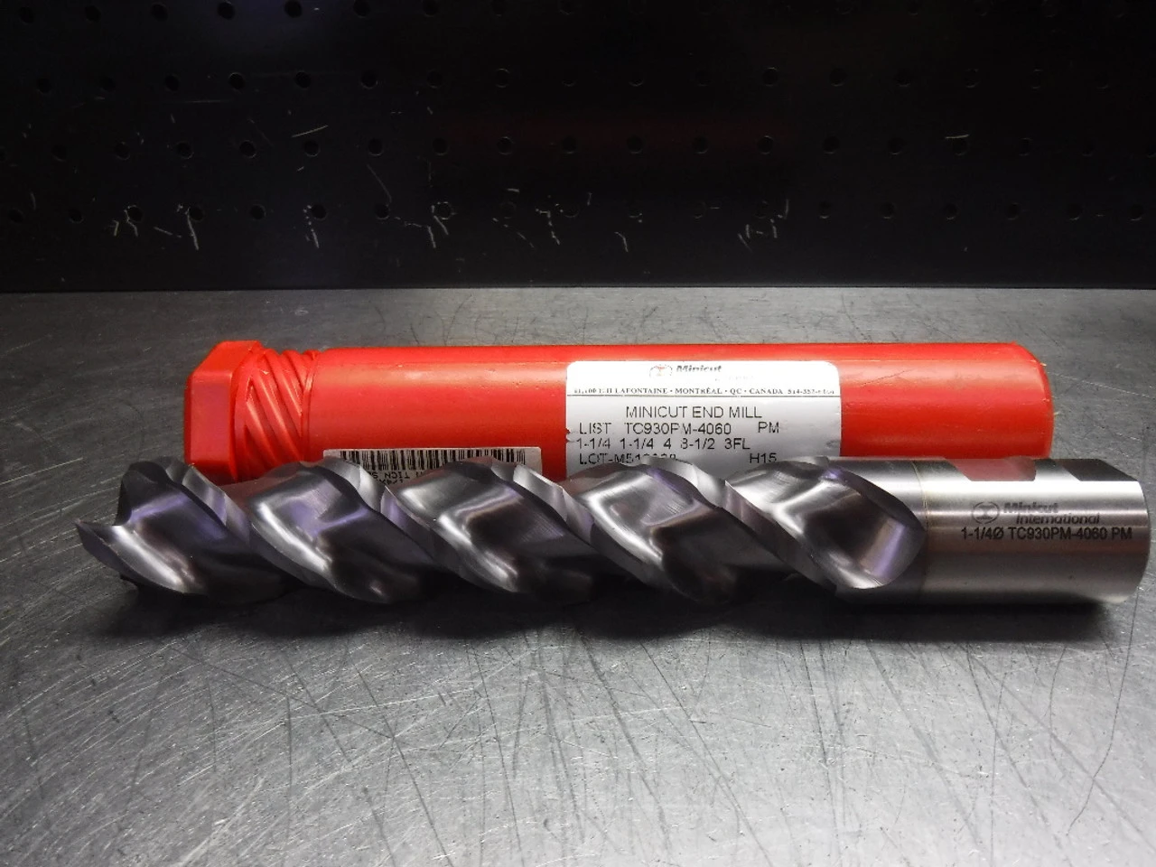 Minicut 1.25" HSS Corner Chamfer Endmill 3 Flute TC930PM-4060 (LOC2787B)