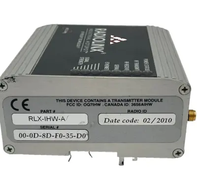USED PROSOFT TECHNOLOGY RLX-IHW-A INDUSTRIAL HOTSPOT RLXIHW RLXIHWA
