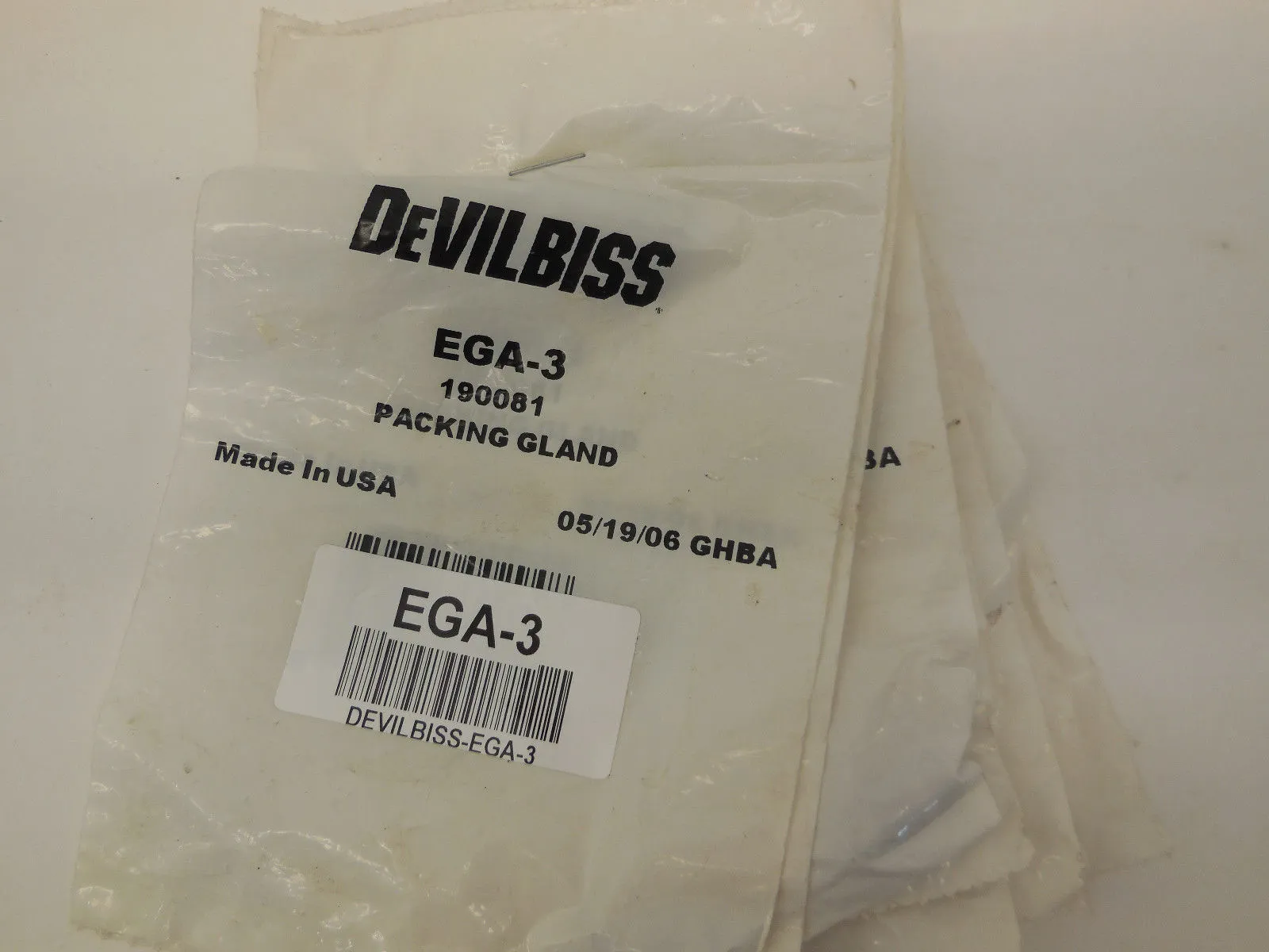 9 NEW DEVILBISS EGA-3 PACKING GLAND 190081 EGA3