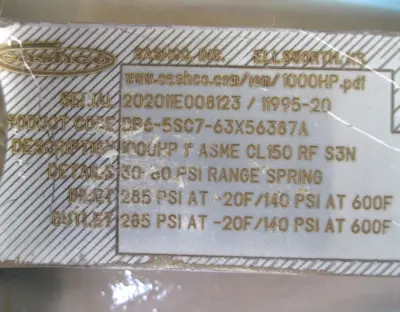 NEW Cashco BR6-5SC7-63X56387A