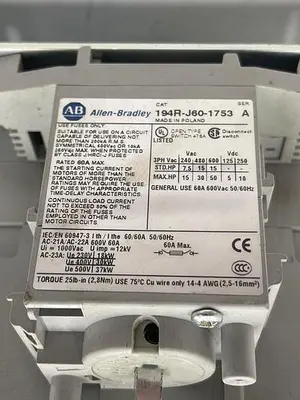Used ALLEN-BRADLEY ALLEN-BRADLEY 194R-J60-1753 SER A Disconnects | ND Industrial Surplus #1214114