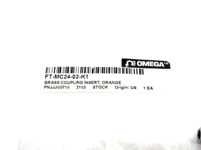 NEW OMEGA CHROME-PLATED BRASS QUICK COUPLING INSERT, ORANGE, 1/8" NPT