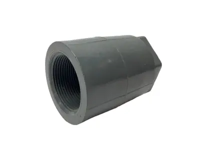 USED CELANESE 1-1/2" X 1/2" REDUCER BUSHING FLUSH STYLE PVC-I NSF 3-3/8" OAL