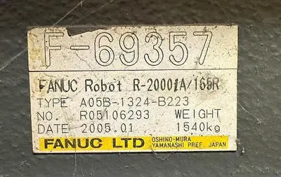 USED 2005 FANUC LTD R-2000IA/165R