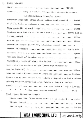 AIDA FT2-80 Presses-Straight Side D.C. | Asset Exchange Corporation (13)