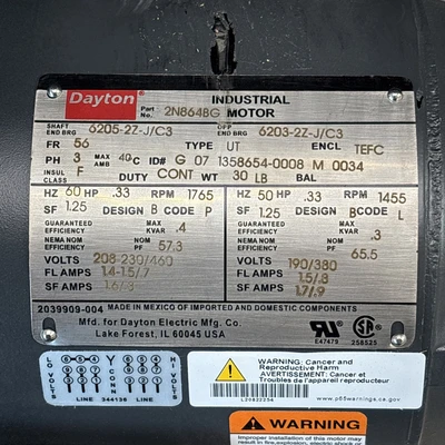 New | in-Stock Dayton 2N864BG Motors (misc) Indiana US | J&J Industrial Supply #1469072