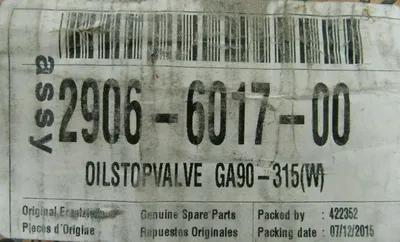 NEW ATLAS COPCO 2906-6017-00 OIL CHECK VALVE 2906601700
