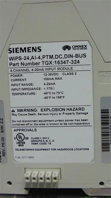 Siemens TGX:16347-324 WiPS-24 Input Module Used