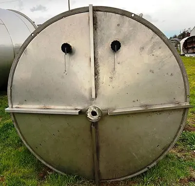 Tank, 2,400 Gallon, 304 Stainless Steel, 5'9" x 14', Single Wall #S745017