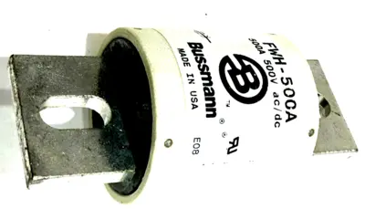 NEW LOT OF 2 BUSSMANN FWH-500A HIGH SPEED SEMICONDUCTOR FUSE 500A 500V FWH500A