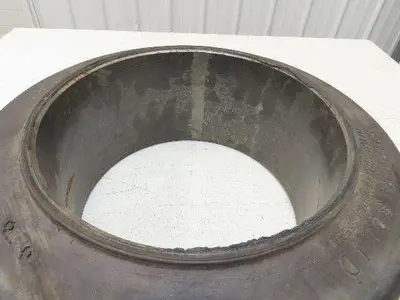 Super Solid 16x6x10.5 Forklift Tire Smooth Solid Press-on Black