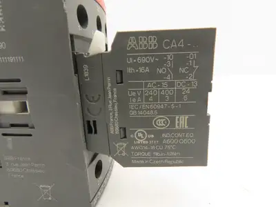 ABB AF30Z-30-00-21 Auxiliary Contactor 600V 50A
