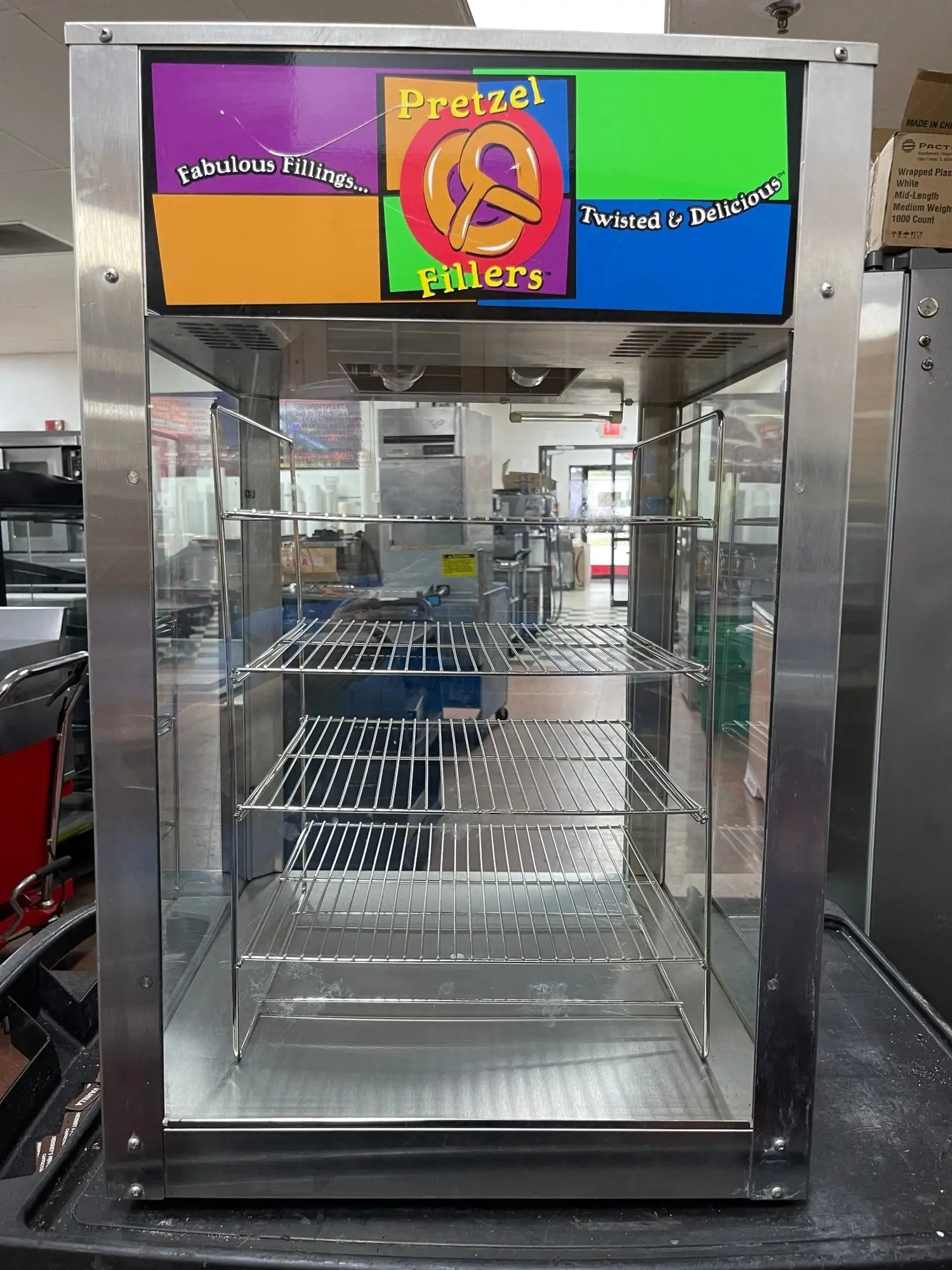 Used Wisco Used Wisco Heated Glass Display Case Lighted Warmer Merchandiser 120V 965 Watts Heated Cabinets & Displays Illinois US | Falcon Restaurant Supply #1375836