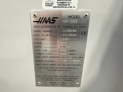2016 HAAS VF-3SS Vertical Machining Centers | Hindley Machine Tool Sales, LLC (32)