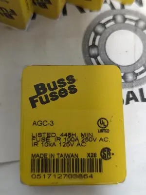 New | in-Stock COOPER BUSSMANN AGC-3 Miscellaneous Equipment (Electrical & Power) Ohio US | Surplus Asset Holdings #1237990
