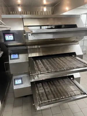 2019 Picard Hot Rocks HR-70-33 , 3 Deck Gas Pizza Conveyor Pizza Oven