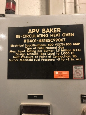 Used APV _UNKNOWN_ Conveyor Ovens California US | BakeryEquipment.com #1555311