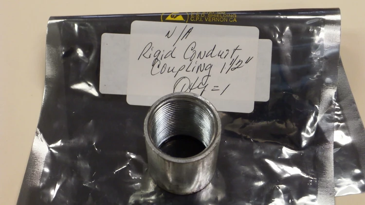 Used unknown 1 1/2"  Rigid Conduit Aluminum Coupling Electrical Fittings Arizona US | ASSET CONVERSION SPECIALISTS, INC. #312588