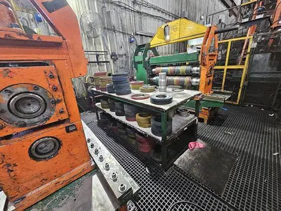 60” x .135” x 50,000 Lbs. Cincinnati/Herr-Voss Slitting Line. STOCK #0999625