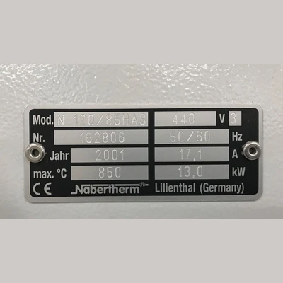 Nabertherm 120/85 HA Forced Convection Chamber Furnace