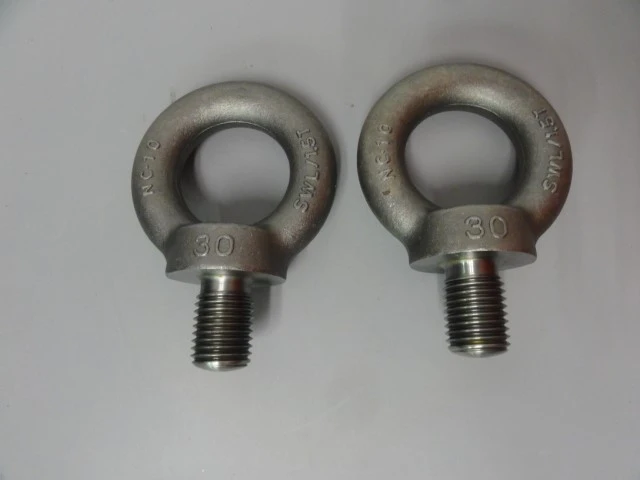 (2) Unbranded 30 SWL/ 1.5T NC-10 Machinery Lifting Eye Bolts