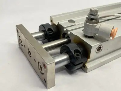 Used SMC Pneumatic Compact Guide Cylinder 20mm Bore 250mm Stroke Pneumatic Cylinders Michigan US | Maverick Industrial Sales #1507201