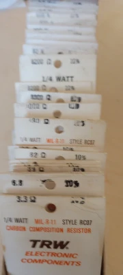 New | in-Stock TRW 1/4 WATTS CARBON RESISTORS Miscellaneous Equipment (Electrical & Power) Arizona US | ASSET CONVERSION SPECIALISTS, INC. #1360609