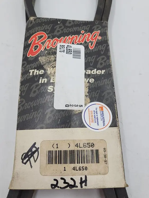 New | in-Stock BROWNING BROWNING 4L650 V-BELT *NEW* Belts | ND Industrial Surplus #1216491
