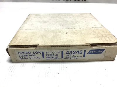 NORTON 43245 SPEED-LOK FIBRE DISK BACK-UP PAD 7500 RPM 7″ x 5/8″-11 FEMALE MEDIUM