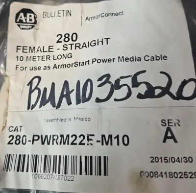 ALLEN BRADLEY 280-PWRM22E-M10 SER A Cable 10 M (BIN351)