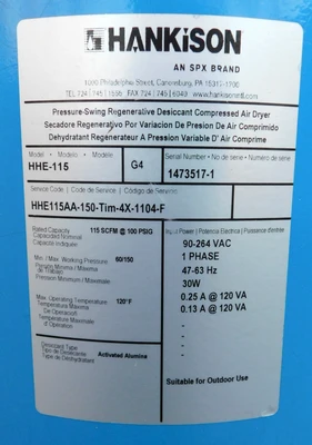 USED HANKISON HHE-115