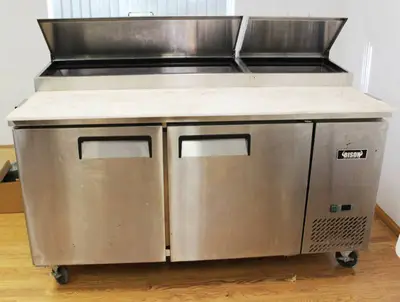 BISON BPT 67", 2 Door, Pizza Prep Table Refrigerator Commercial NSF