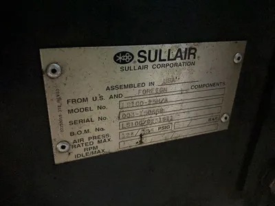Used SULLAIR LS10025H/A Miscellaneous MRO Ohio US | HGR 24 #1266275