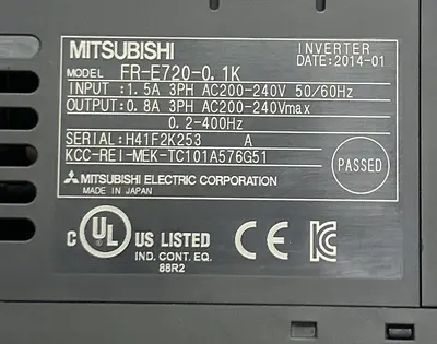 Used MITSUBISHI FR-E720-0.1K Power Inverters Ohio US | Surplus Asset Holdings #1236866