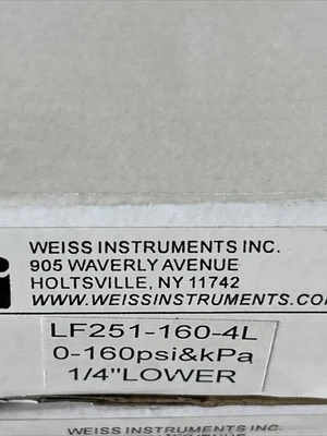 (4) Weiss Instrument LF251-160-4L 2 1/2" Dial, Liquid Filled, 1/4" Npt Bottom,