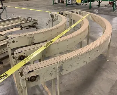 90 DEGREE 3-FLAT CHAIN TURN CONVEYOR