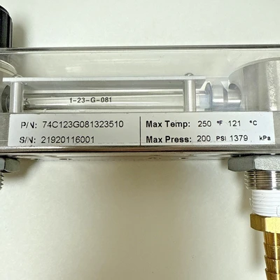 King Instrument Company 74C123G081323510 Glass Tube FlowMeter