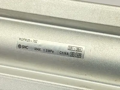 USED SMC COMPACT GUIDE CYLINDER, 25MM BORE, 75MM STROKE