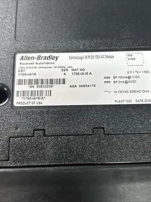 Used ALLEN-BRADLEY 1756-IA16 Industrial Controls Ohio US | Surplus Asset Holdings #1519237