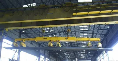 53 TON (107,500 LBS) BUSHMAN MODEL #MT420 TELESCOPING MAGNETIC SPREADER LIFTING BEAM  W/ OHIO MAGNETICS DIESEL GENERATOR: STOCK #20420