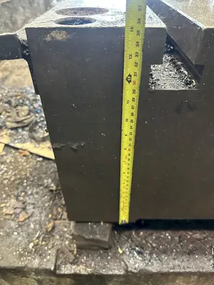 12' X 12' X 14" STEEL T-SLOTTED FLOOR PLATE: STOCK #23497