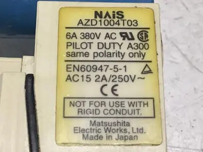 Used NAIS AZD1004T03 Relays & Switches Michigan US | Ideal Machinery #1309660