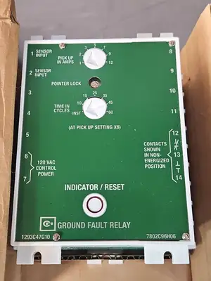 Eaton Cuttler Hammer GFR12M Groud Fault Relay Class I (BIN755)